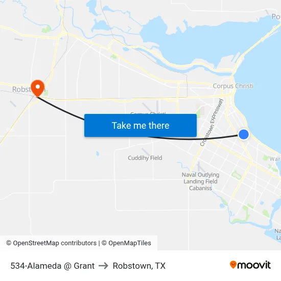 534-Alameda  @  Grant to Robstown, TX map