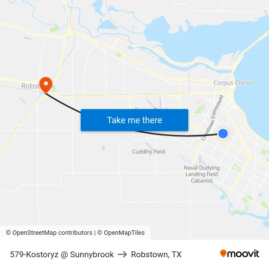 579-Kostoryz  @ Sunnybrook to Robstown, TX map