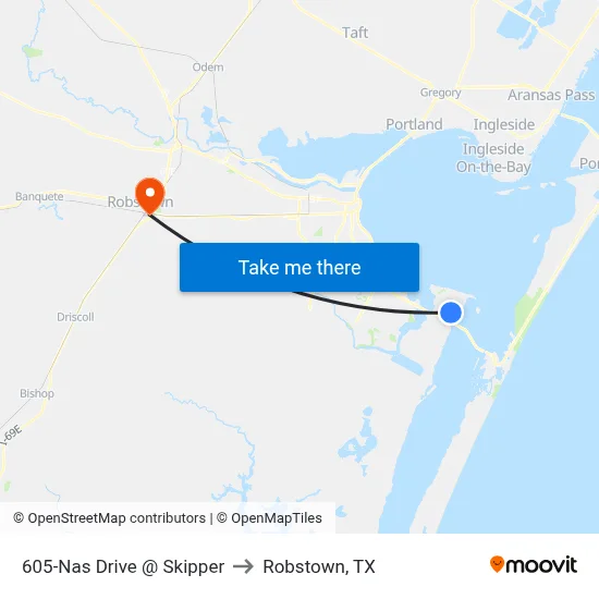 605-Nas Drive @ Skipper to Robstown, TX map