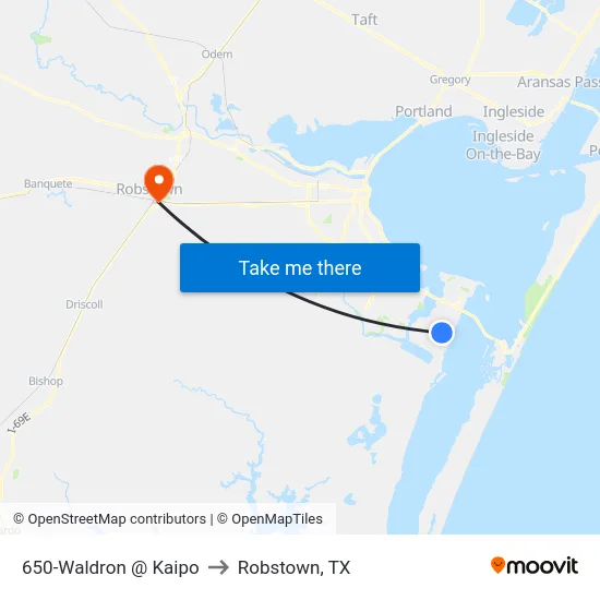 650-Waldron @ Kaipo to Robstown, TX map