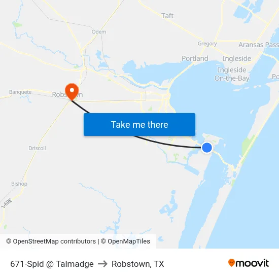 671-Spid @ Talmadge to Robstown, TX map