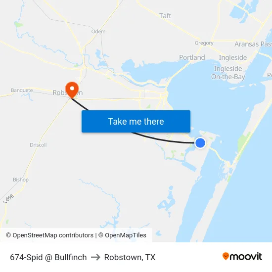 674-Spid @ Bullfinch to Robstown, TX map