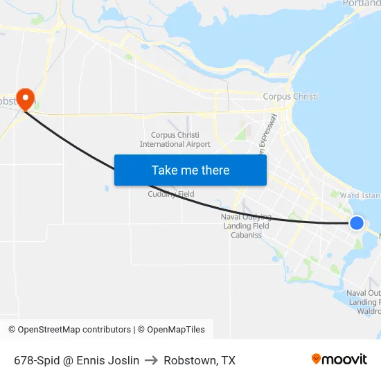 678-Spid @ Ennis Joslin to Robstown, TX map