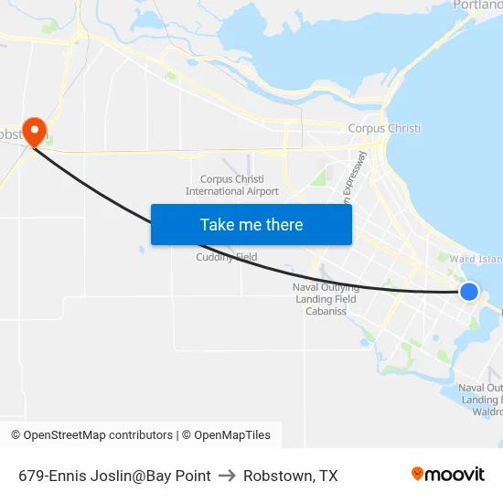 679-Ennis Joslin@Bay Point to Robstown, TX map