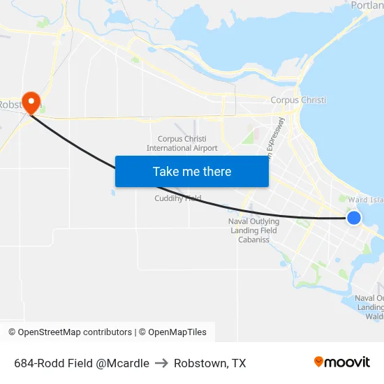 684-Rodd Field @Mcardle to Robstown, TX map