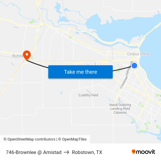 746-Brownlee @ Amistad to Robstown, TX map