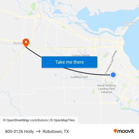 800-3126 Holly to Robstown, TX map