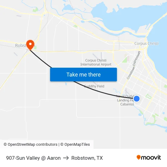 907-Sun Valley @ Aaron to Robstown, TX map