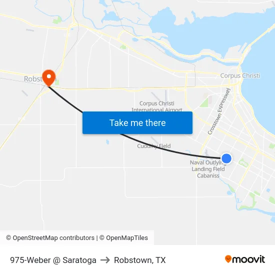 975-Weber @ Saratoga to Robstown, TX map