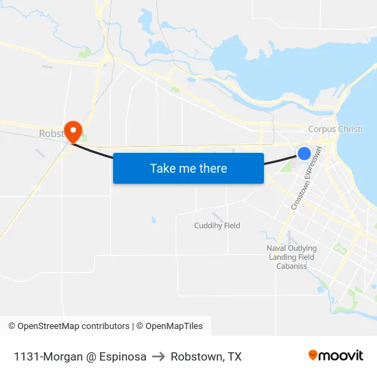 1131-Morgan @ Espinosa to Robstown, TX map