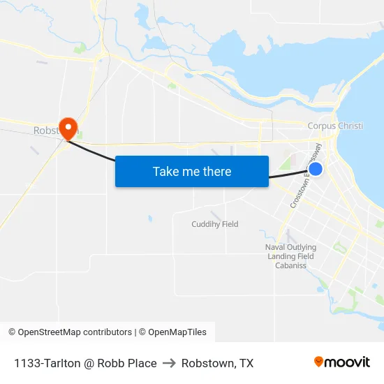 1133-Tarlton @ Robb Place to Robstown, TX map