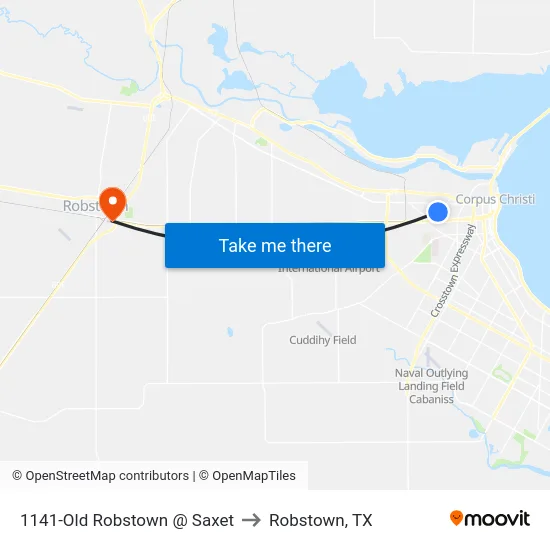 1141-Old Robstown @ Saxet to Robstown, TX map