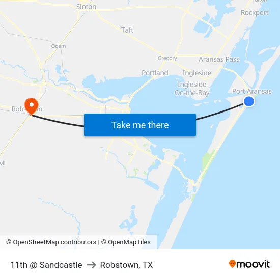 11th @ Sandcastle to Robstown, TX map