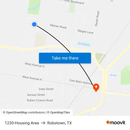 1230-Housing Area to Robstown, TX map