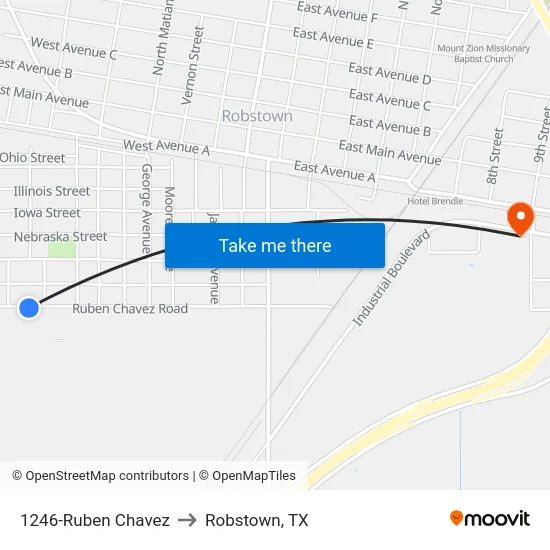 1246-Ruben Chavez to Robstown, TX map