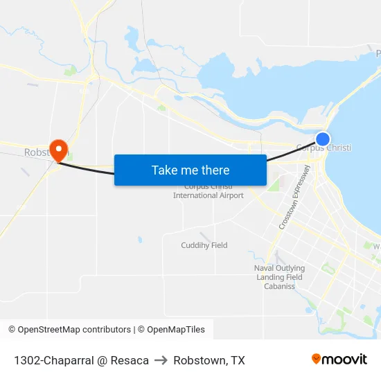 1302-Chaparral @ Resaca to Robstown, TX map