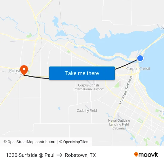 1320-Surfside @ Paul to Robstown, TX map