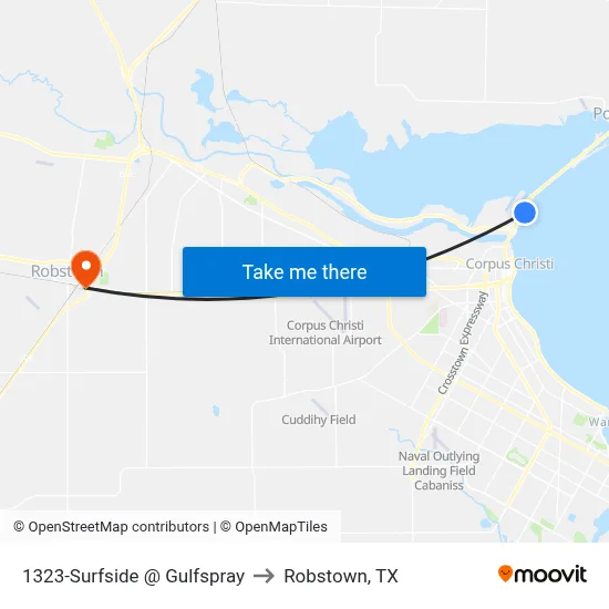 1323-Surfside @ Gulfspray to Robstown, TX map