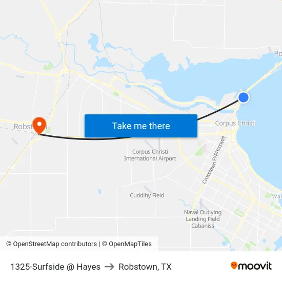 1325-Surfside @ Hayes to Robstown, TX map
