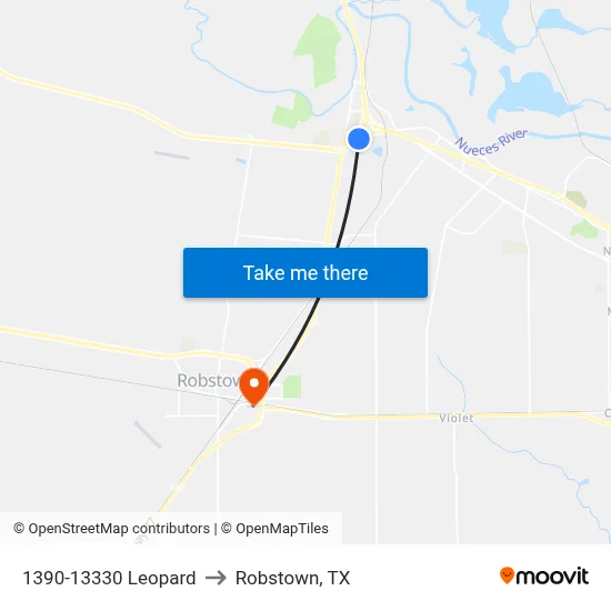 1390-13330 Leopard to Robstown, TX map
