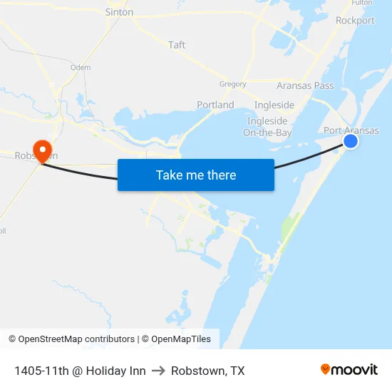 1405-11th @ Holiday Inn to Robstown, TX map