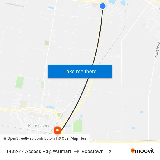 1432-77 Access Rd@Walmart to Robstown, TX map