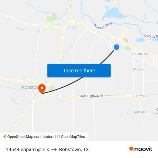 1454-Leopard  @  Elk to Robstown, TX map