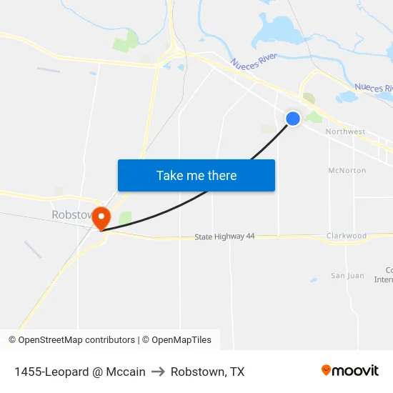 1455-Leopard  @  Mccain to Robstown, TX map