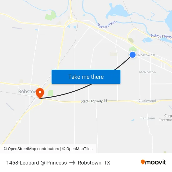 1458-Leopard  @  Princess to Robstown, TX map