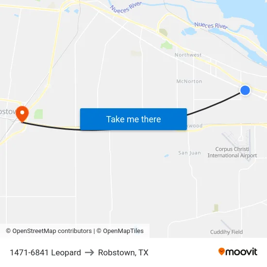 1471-6841 Leopard to Robstown, TX map