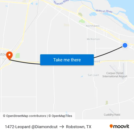 1472-Leopard @Diamondcut to Robstown, TX map