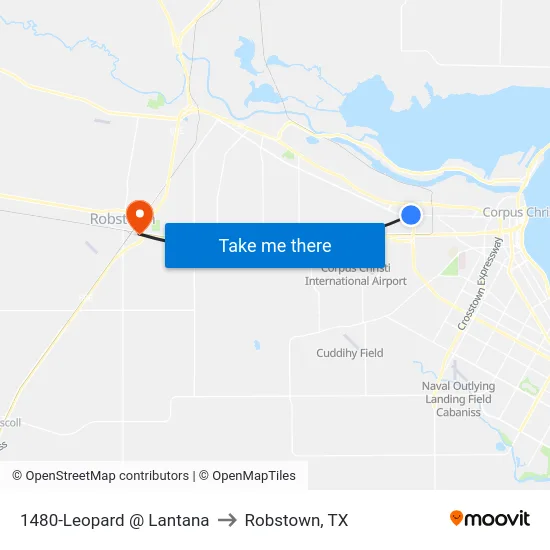 1480-Leopard @ Lantana to Robstown, TX map