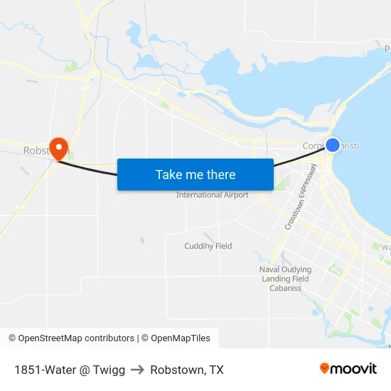 1851-Water @ Twigg to Robstown, TX map