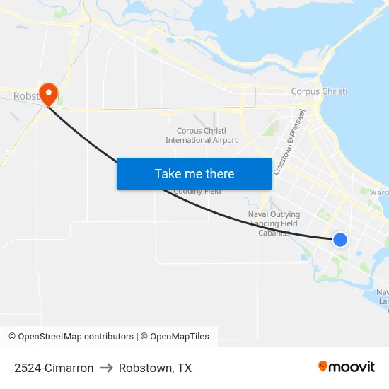 2524-Cimarron to Robstown, TX map
