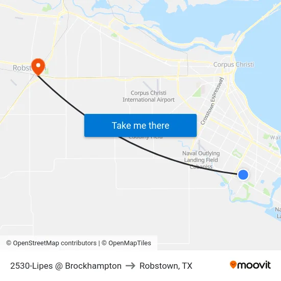 2530-Lipes @ Brockhampton to Robstown, TX map