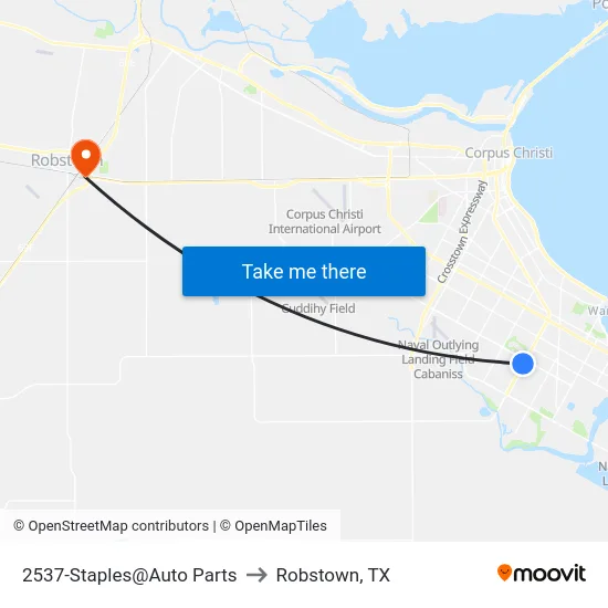 2537-Staples@Auto Parts to Robstown, TX map