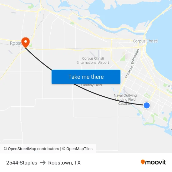 2544-Staples to Robstown, TX map