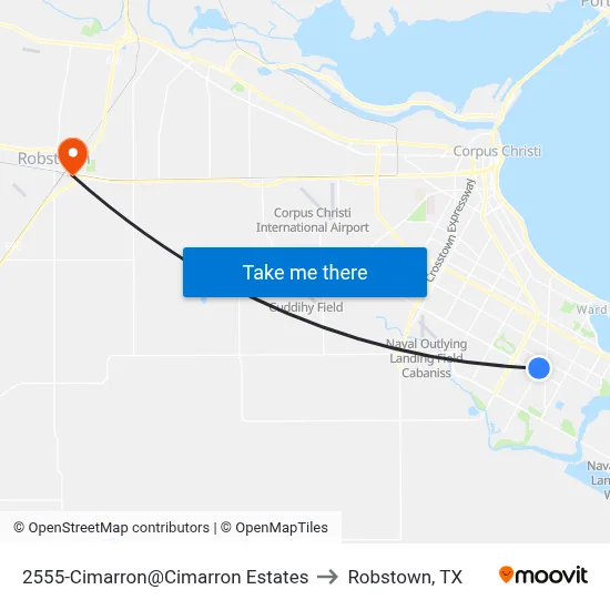 2555-Cimarron@Cimarron Estates to Robstown, TX map