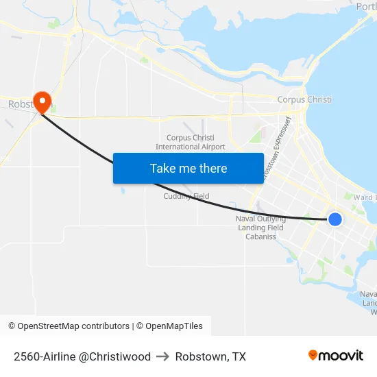 2560-Airline @Christiwood to Robstown, TX map