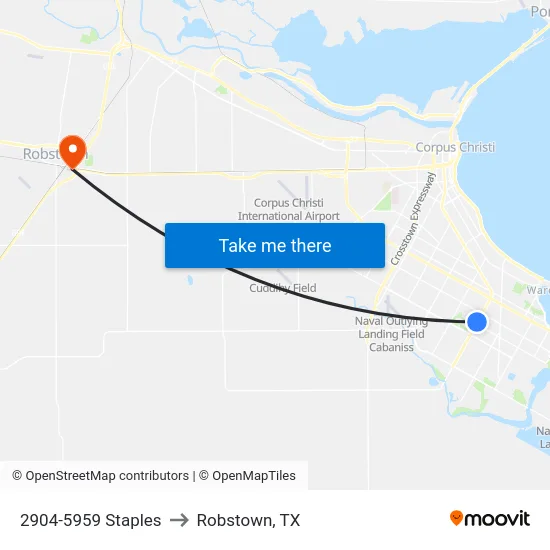 2904-5959 Staples to Robstown, TX map