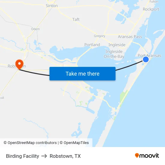 Birding Facility to Robstown, TX map