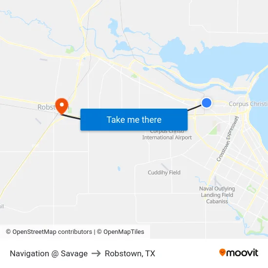 Navigation @ Savage to Robstown, TX map