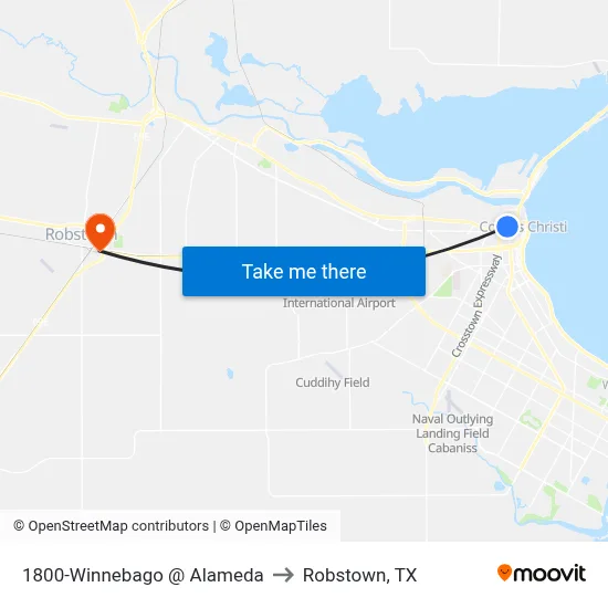 1800-Winnebago @ Alameda to Robstown, TX map
