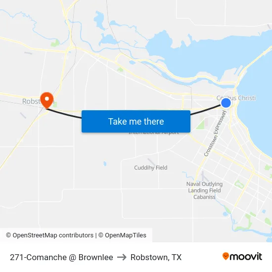 271-Comanche @ Brownlee to Robstown, TX map