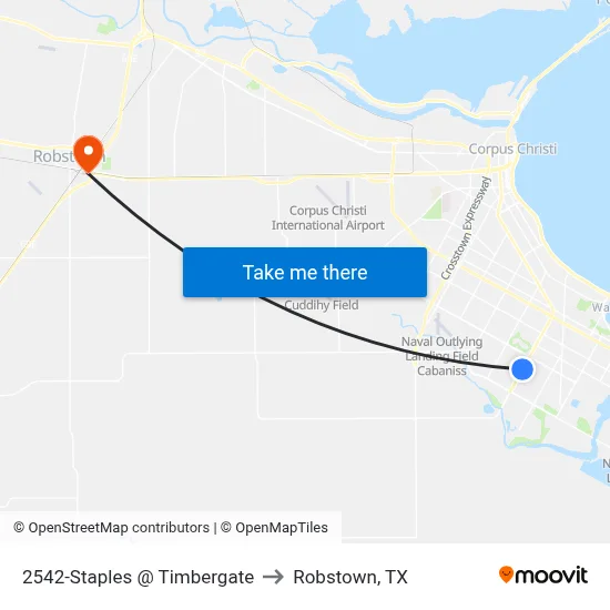2542-Staples @ Timbergate to Robstown, TX map