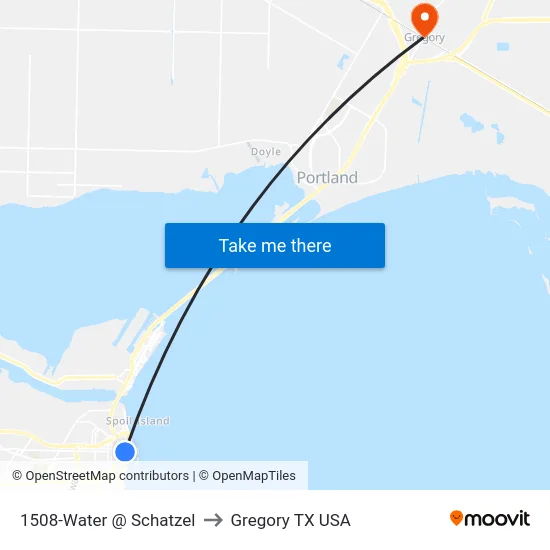 1508-Water @ Schatzel to Gregory TX USA map