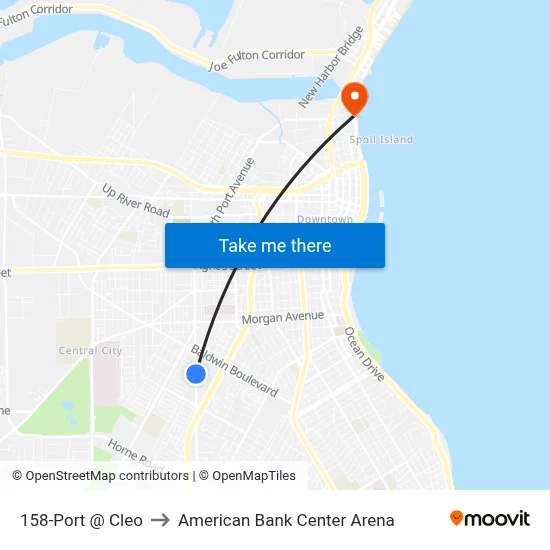 158-Port  @ Cleo to American Bank Center Arena map