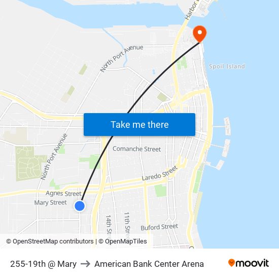 255-19th  @  Mary to American Bank Center Arena map