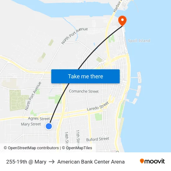 255-19th  @  Mary to American Bank Center Arena map