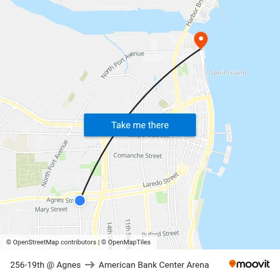 256-19th  @  Agnes to American Bank Center Arena map